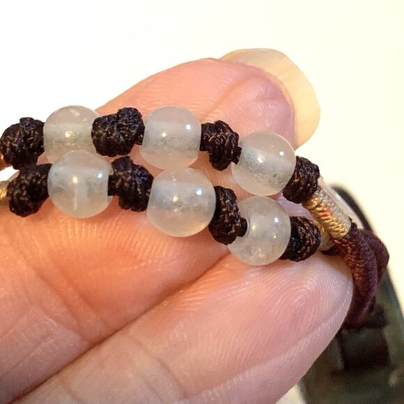 Carnelian Brown Chalcedony Taotie Mask Pendant Hand Carved Asian Revival - Picture 7 of 10